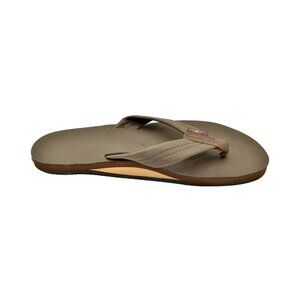 Rainbow Men's Leather Single Layer Wide Leather Strap Arch Support, Non-Slip San